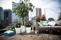 elho loft urban round 50 Buiten Plantenpot Vrijstaand Polypropyleen (PP) Wit - thumbnail