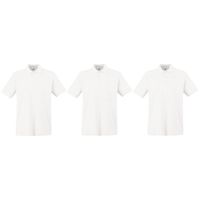 3-Pack maat XL wit poloshirt premium van katoen voor heren - thumbnail