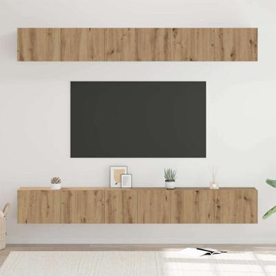 Tv-meubelset 6 pcs artisanaal eikenkleurig 80 x 30 x 30 cm