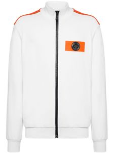 Plein Sport veste zippée à patch logo - Blanc