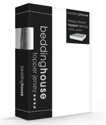 Beddinghouse Topdekhoeslaken Jersey White-180 x 200/210/220 cm