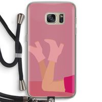 Pink boots: Samsung Galaxy S7 Transparant Hoesje met koord