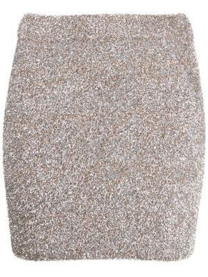 ROTATE Getailleerde midi-rok - Zilver ROTATE Getailleerde midi-rok - Zilver