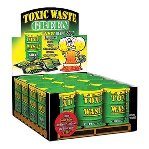 Toxic Waste - Green Sour Candy Drum - 12 stuks