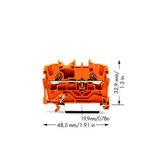 WAGO 2001-1202 Doorgangsklem 4.20 mm Spanveer Oranje 100 stuk(s)