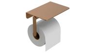 Mueller Hilton toiletrolhouder met planchet geborsteld brons - thumbnail