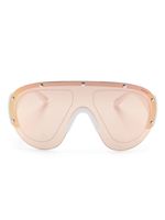 Moncler Eyewear lunettes de soleil oversize à plaque logo - Blanc