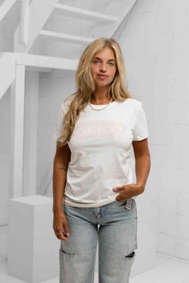 Guess Ingrid T-Shirt Dames Wit - Maat S - Kleur: Wit | Soccerfanshop