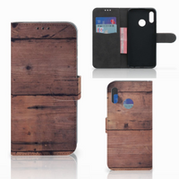 Honor 10 Lite Book Style Case Old Wood - thumbnail