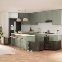 VidaXL Hondenhek inklapbaar 8 panelen 640 cm populierenhout zwart