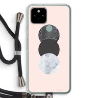 Marmeren cirkels: Pixel 5 Transparant Hoesje met koord Marmeren cirkels: Pixel 5 Transparant Hoesje met koord