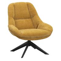 Leen Bakker - Fauteuil Lynn - Oker - Stof - Geel - 43x75x103 Cm