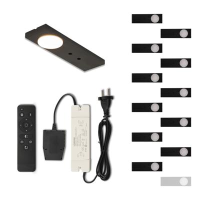 Set LED-opbouwspot met afstandsbediening Ludo zwart 3W 2700K 1-12 stuks