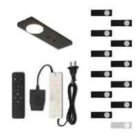 Set LED-opbouwspot met afstandsbediening Ludo zwart 3W 2700K 1-12 stuks