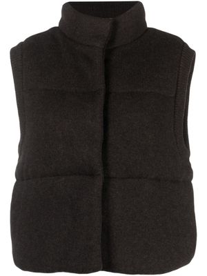 Le Kasha gilet matelassé Montana en cachemire - Marron