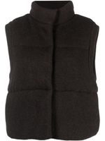 Le Kasha gilet matelassé Montana en cachemire - Marron