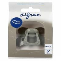 Difrax Fopspeen Dental +6m Uni/pure Grijs/clay