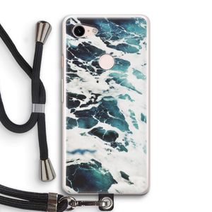 Golven: Pixel 3 Transparant Hoesje met koord