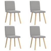 Eetkamerstoelen 4 st stof wolk grijs