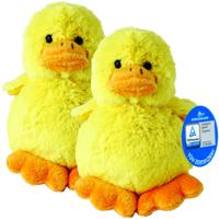 MBW Pluche Kuiken - 3x - geel - pluche dieren knuffels - 11 cm - Pasen