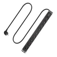 ACT PD3023 Stekkerdoos PDU 19" CEE7/7 9-voudig Type E | H05VV-F 3G1.5 | Zwart | 3 meter