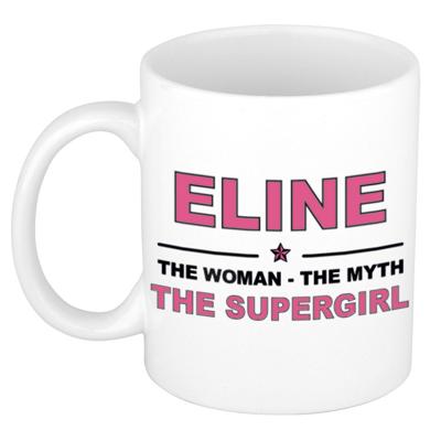 Eline cadeau mok - Woman Myth Supergirl - naam koffiemok - 300 ml - collega - moederdag Eline cadeau mok - Woman Myth Supergirl - naam koffiemok - 300 ml - collega - moederdag