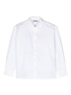 Moschino Kids chemise en coton à manches longues - Blanc