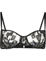 ERES soutien-gorge métallisé à effet semi-transparent - Noir
