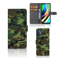 Motorola Moto G9 Plus Telefoon Hoesje Army Dark - thumbnail