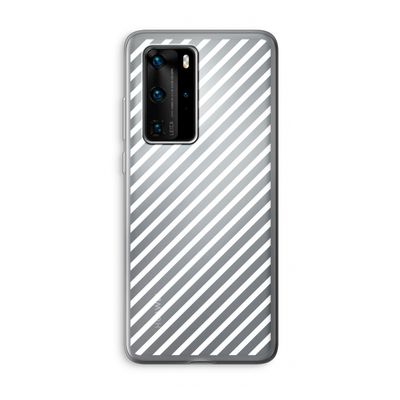 Strepen zwart-wit: Huawei P40 Pro Transparant Hoesje