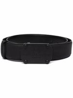 Philipp Plein ceinture en cuir à plaque logo - Noir - thumbnail