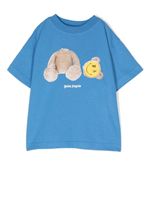 Palm Angels Kids t-shirt à imprimé graphique - Bleu