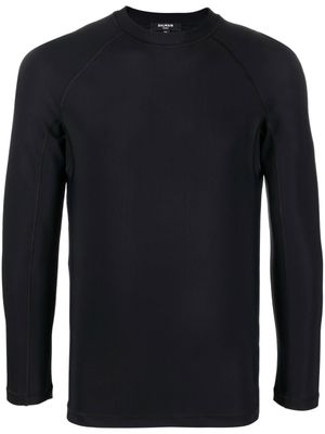 Balmain haut à logo imprimé - Noir