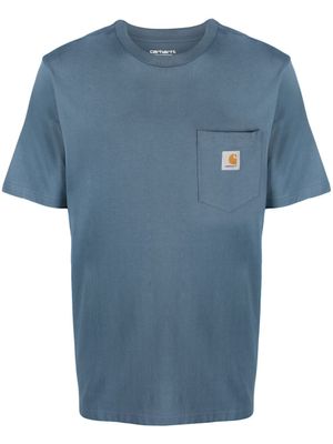 Carhartt WIP t-shirt en coton à patch logo - Bleu