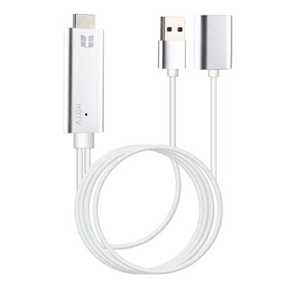 USB 3.0 Female HDMI HD 1080P Video Converter HDTV-kabel voor iPhone X / iPhone 7 / iPhone 6s & 6s Plus en andere Apple/Android Devices(Silver)
