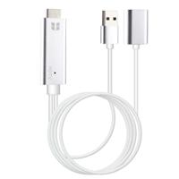 USB 3.0 Female HDMI HD 1080P Video Converter HDTV-kabel voor iPhone X / iPhone 7 / iPhone 6s & 6s Plus en andere Apple/Android Devices(Silver)