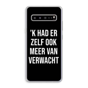 Meer verwacht - Zwart: Samsung Galaxy S10 5G Transparant Hoesje