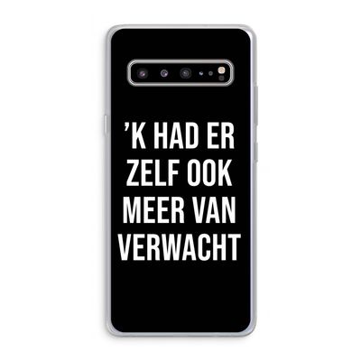 Meer verwacht - Zwart: Samsung Galaxy S10 5G Transparant Hoesje