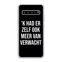 Meer verwacht - Zwart: Samsung Galaxy S10 5G Transparant Hoesje Meer verwacht - Zwart: Samsung Galaxy S10 5G Transparant Hoesje