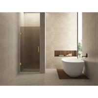 Wiesbaden Less Nisdeur - 800x2000x8mm - Nano Vintage Brons Glas - Geborsteld Messing