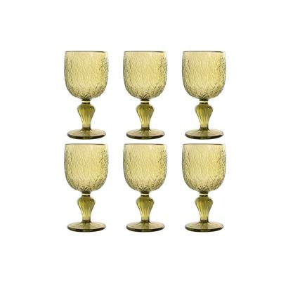 Set van bekers Home ESPRIT Groen Kristal Lakens 250 ml (6 Stuks) Set van bekers Home ESPRIT Groen Kristal Lakens 250 ml (6 Stuks)