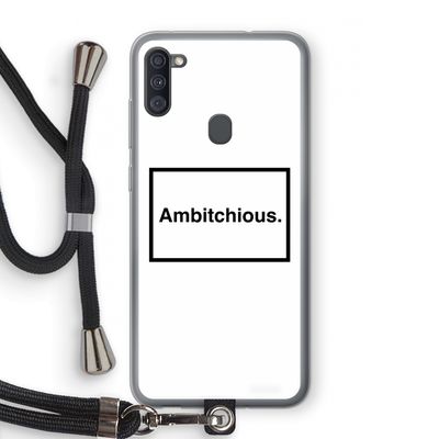 Ambitchious: Samsung Galaxy A11 Transparant Hoesje met koord