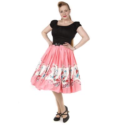 Jenny Skirt in Mary Blair Umbrella Print Pink-S | 40% korting Jenny Skirt in Mary Blair Umbrella Print Pink-S | 40% korting