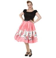 Jenny Skirt in Mary Blair Umbrella Print Pink-S | 40% korting