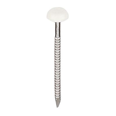 Polytop nagels RVS 50mm Verkeerswit - Heering (100 st) (2192)
