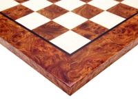 60 cm luxe schaakbord van wortelhout en iepenhout