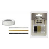 Washi tape met glitters 3 stuks