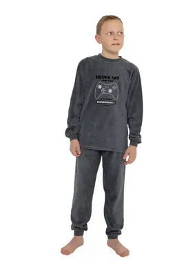 Outfitter fleece pyjama jongens "Game Over" - Warme winter kinder pyjama