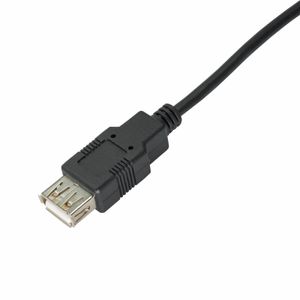 Akyga USB-kabel USB-A stekker, USB-A bus 3.00 m Zwart AK-USB-19