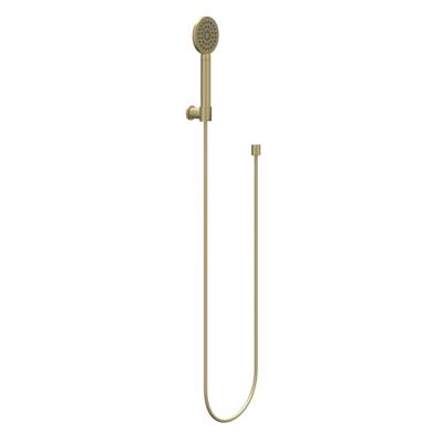 IVY Handdoucheset - rond - satin spray - met verstelbare wandsteun - doucheslang 150cm - staafmodel - 120 cm - Geborsteld mat goud PVD 6901104